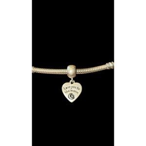 Unbranded sterling silver to the moon‎ dangle charm for Pandora charm bracelet
